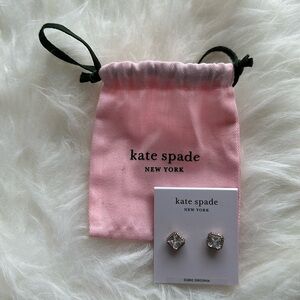 Kate Spade Save The Date Pave Princess Cut Stud Earrings
